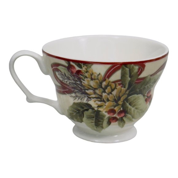 Yuletide Celebration Fine China Footed Porcelain Cup by 222 Fifth EUC - Picture 5 of 10